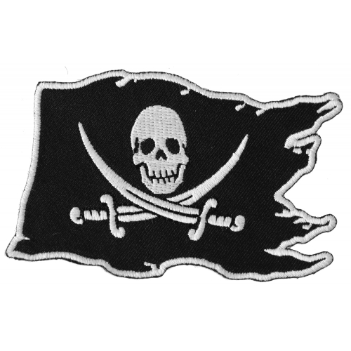 Pirate Skull Patch 3.5x2.5 inch