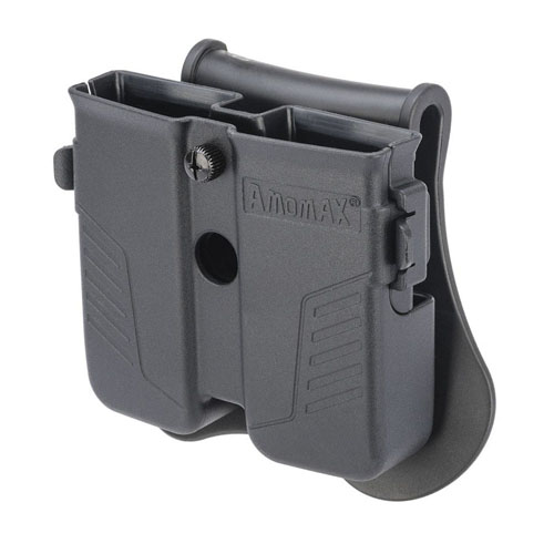 Universal Double Magazine Pouch - Black - Fits 9mm/.40/.45 Caliber