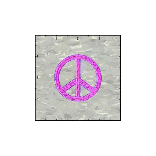 Peace Cutout 2.25 Inches Neon Purple Patch