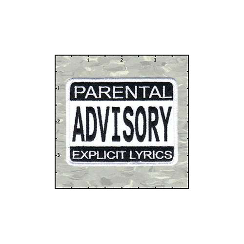 Name Tag Square Parental Advisory Patch