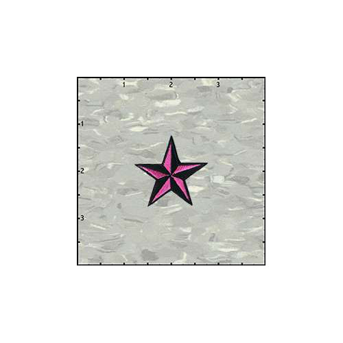 Star 3-D Pink And Black Patch