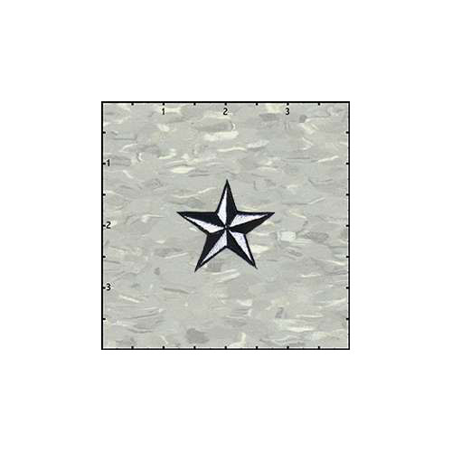 Star 3-D White And Black Patch