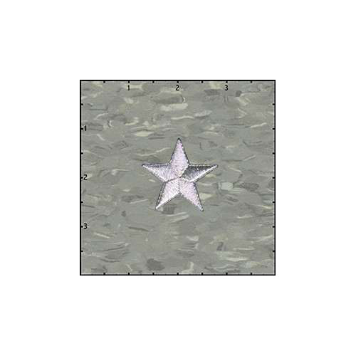 Star Solid 1.5 Inches Silver Patch