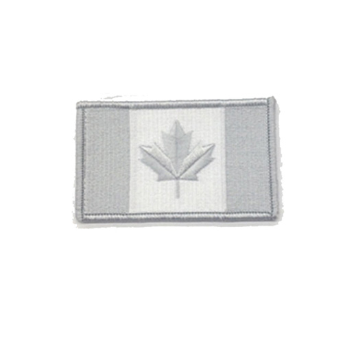 Medium Winter Grey Canada 3 x 1 3/4 Inch Patch Iron On