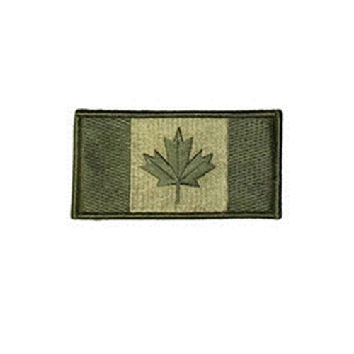 Medium Olive Canada 3 x 1 3/4 Inch Patch Iron On