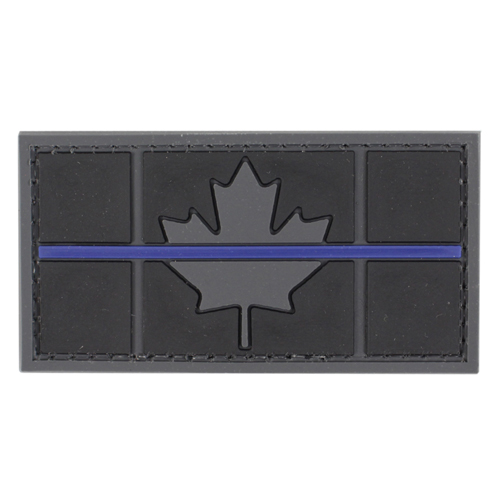 Black Blue-Lined Canada Flag