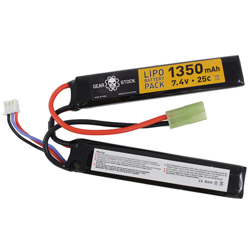 7.4V 1350mAh Nunchuck Style LiPo Airsoft Battery