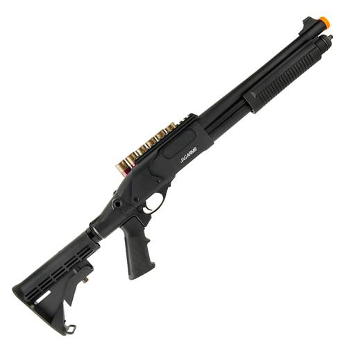 JAG Arms Scattergun TSS Gas Airsoft Shotgun w/ Side Saddle