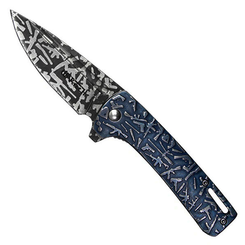 Neptune Gun Patterns Pocket 7 Inch Folding Knife 