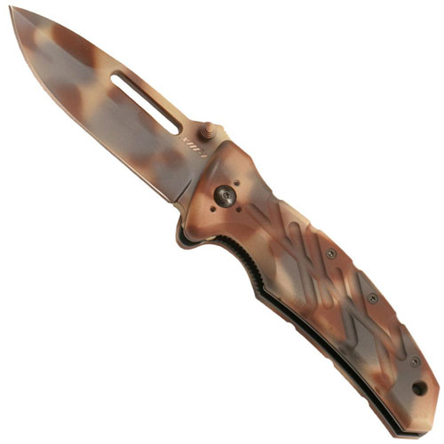 XM 1D Desert Camo Plain Edge Knife