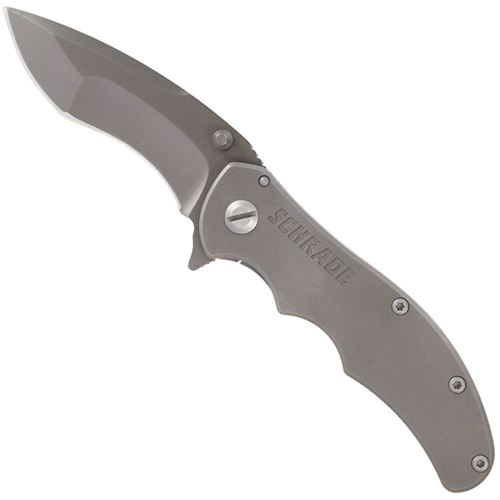 Drop Point D2 Steel Blade Titanium Handle