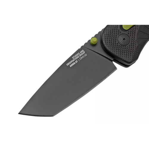 Aegis AT Tanto Folding Knife - Black and Moss