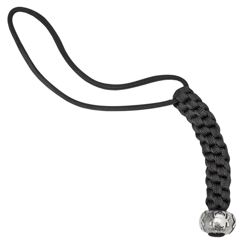 7 Inch Nylon Lanyard w/ Round Pewter Bead 