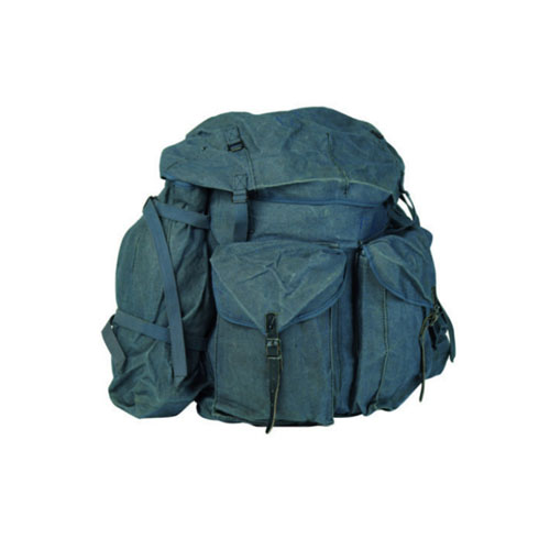 Tactical Italian Blue Canvas Rucksack Used