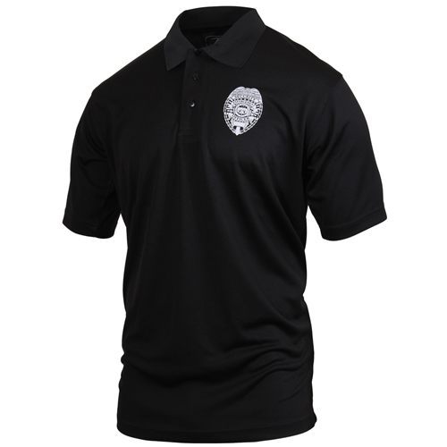 Moisture Wicking Security Polo Shirt with Badge