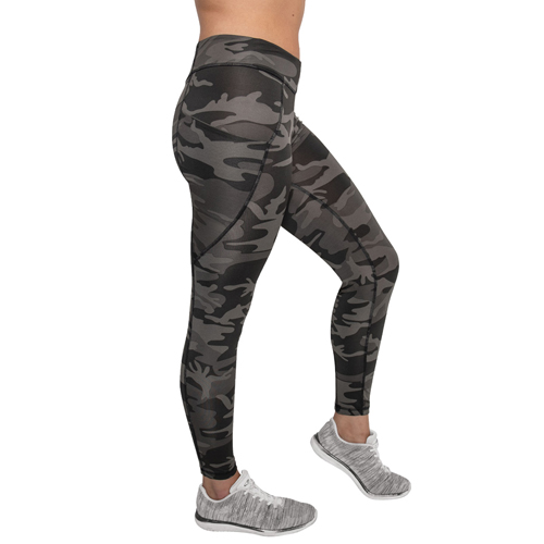 Womens Workout Performance Camo Leggings With Pockets