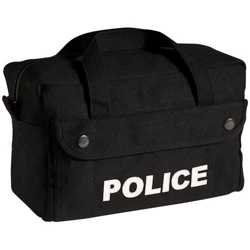 Canvas Small Black Police Logo Gear Bag