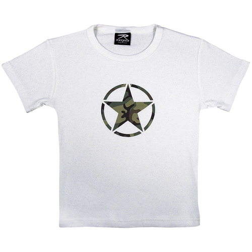 Ultra Force Womens White Tee W Camo Star